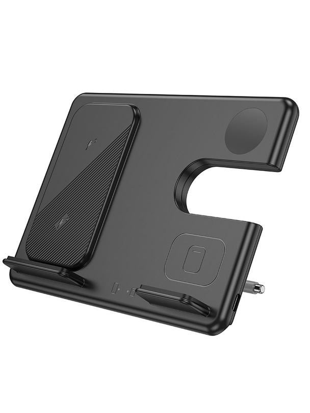 Ładowarka indukcyjna Hoco 3w1 15W kompatybilna z Samsung Watch CQ2 czarna