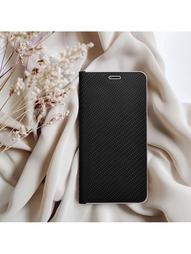 Kabura LUNA Book Carbon do IPHONE 15 czarny