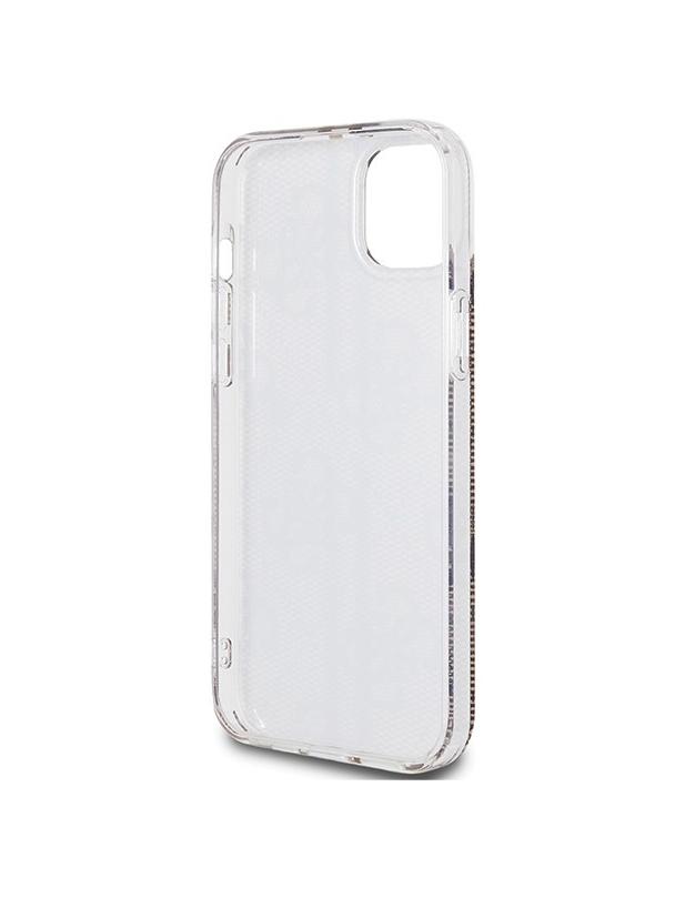 GUESS futerał do IPHONE 15 GUHCP15SH4PSEGW (4G Gold Stripe) brązowy