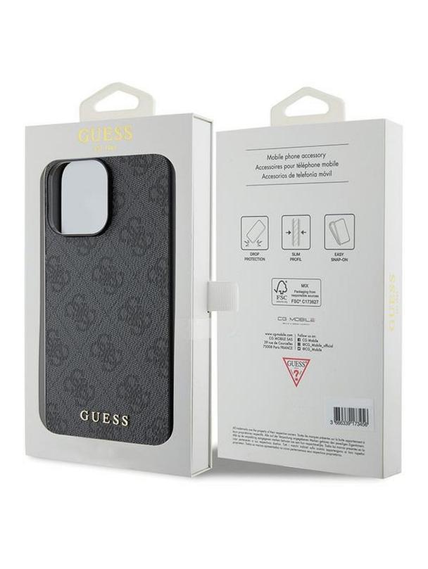 GUESS futerał do IPHONE 15 Pro Max GUHCP15XG4GFGR (4G Metal Logo) szary