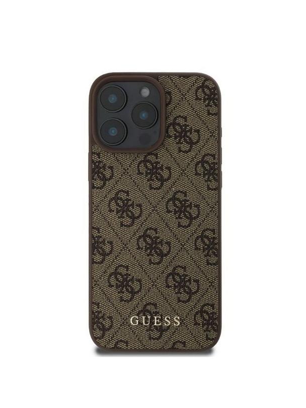 GUESS futerał do IPHONE 16 Pro GUHCP16LG4GFBR (PU 4G Classic) brązowy