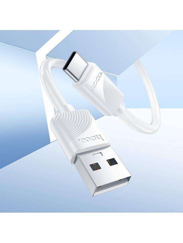 Kabel USB A do USB C Hoco 3A 1 m X114 biały