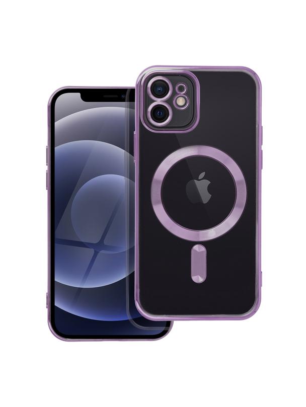 Futerał ELECTRO MAG COVER kompatybilny z MagSafe do IPHONE 12 fioletowy