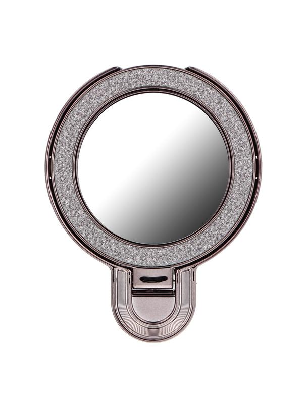 Stojak na telefon CIRCLE MIRROR - naklejany - czarny