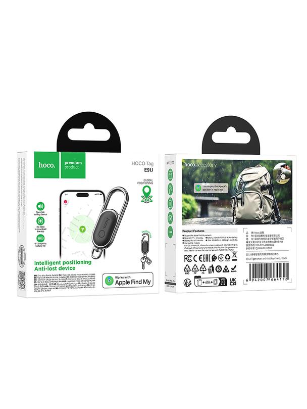 Lokalizator zgodny z Apple Find My Hoco E91J czarny