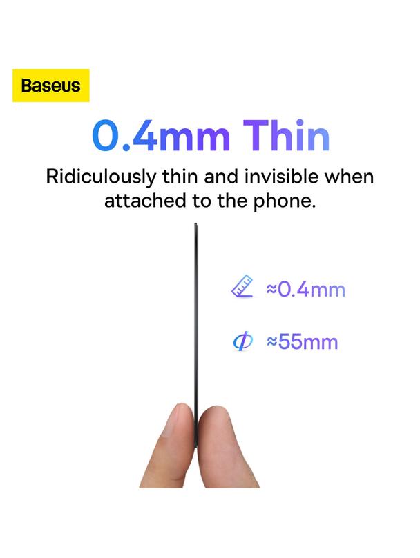 BASEUS blaszki uniwersalne kompatybilne z MagSafe PCCH000001 2 sztuki czarne