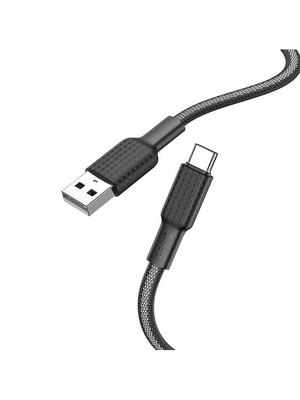 Kabel USB A do USB C Hoco 3A 1 m X69 czarno biały