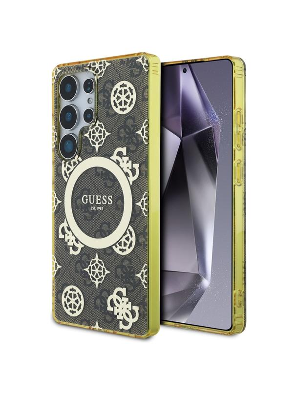 GUESS futerał do SAMSUNG S25 Ultra GUHMS25LH4PYEEW (Magnetic IML Peony on 4G Background) brązowy