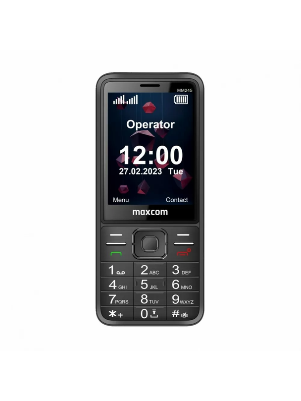 MAXCOM telefon dla seniora MM245 czarny