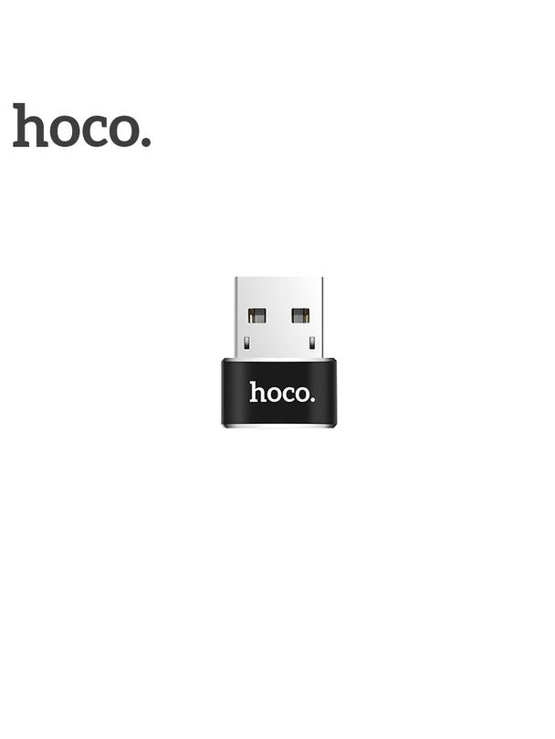 Adapter OTG USB A do USB C Hoco UA6 czarny