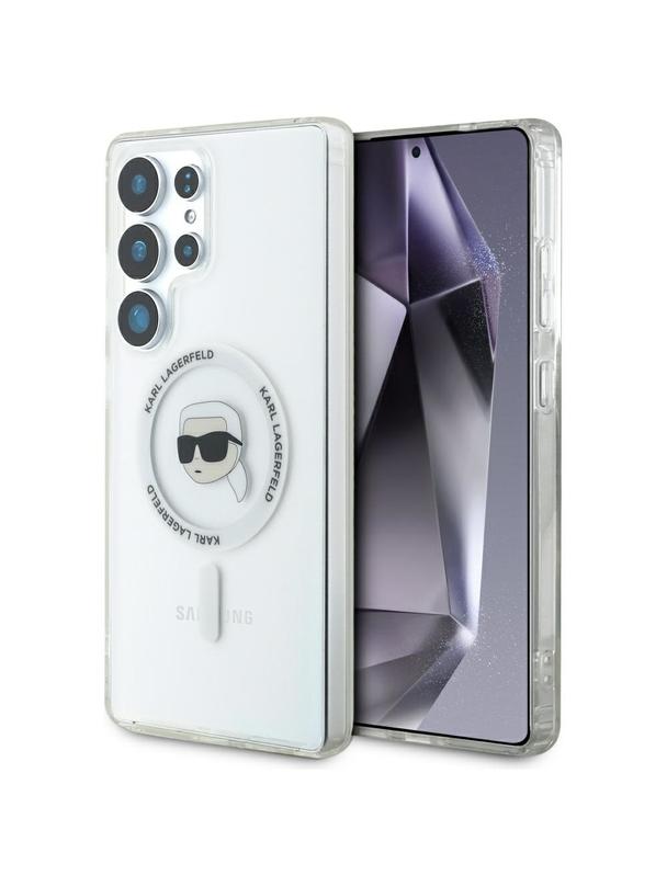 KARL LAGERFELD futerał do SAMSUNG S25 Ultra KLHMS25LHLSKIH (Magnetic IML Metal K. Heads) biały