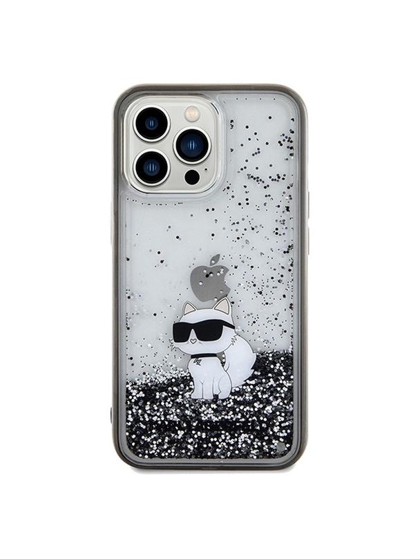 KARL LAGERFELD futerał do IPHONE 13 Pro KLHCP13LLKCNSK (Liquid Glitter C) transparentny