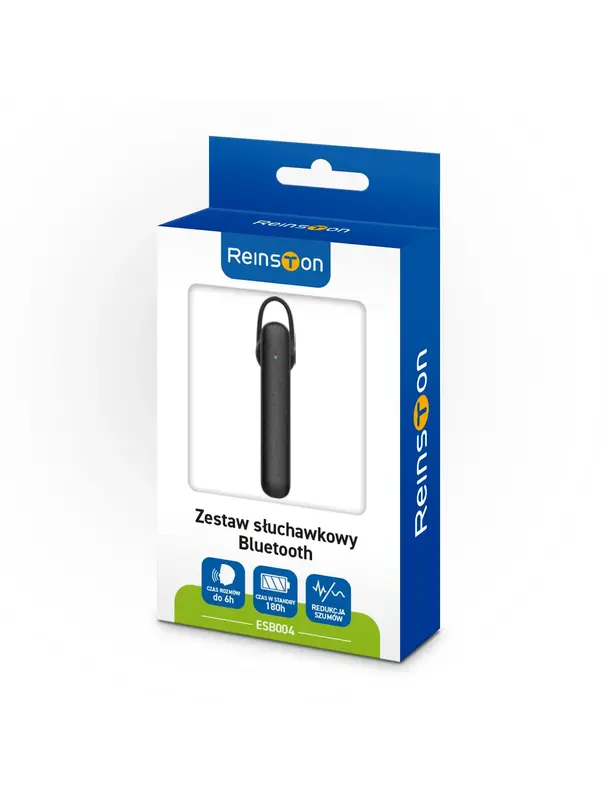 Słuchawka bezprzewodowa Mono douszna Reinston ESB004 czarna