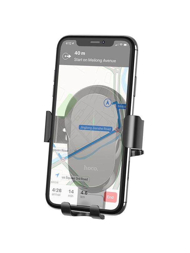 Uchwyt na telefon do samochodu indukcyjny Hoco 15 W do kratki CA105 czarny
