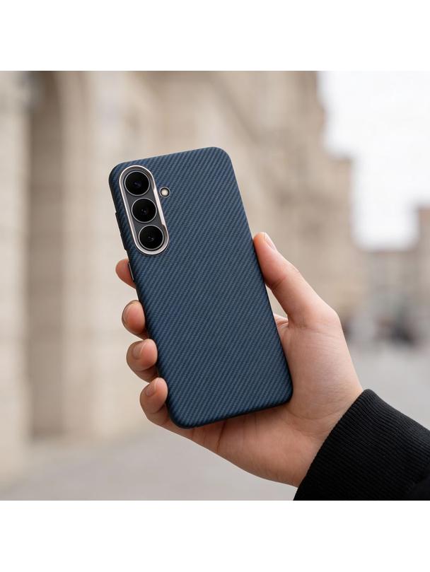 Futerał do Samsung S26 PLUS Kevlar zgodny z MagSafe niebieski