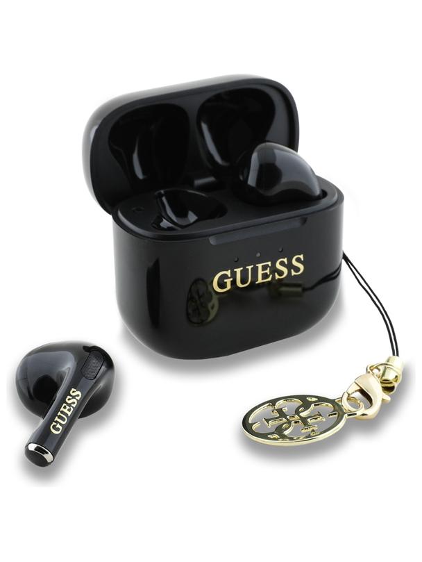 Słuchawki bezprzewodowe douszne Guess TWS Effect Printed Classic Logo & Charm czarne