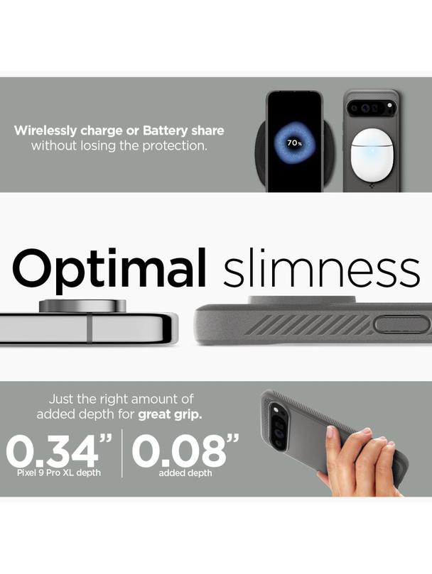 SPIGEN futerał RUGGED ARMOR do GOOGLE Pixel 9 Pro XL marble grey