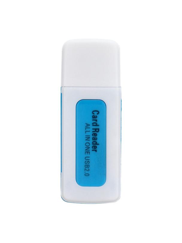 Czytnik kart pamięci USB 2.0 niebiesko biały