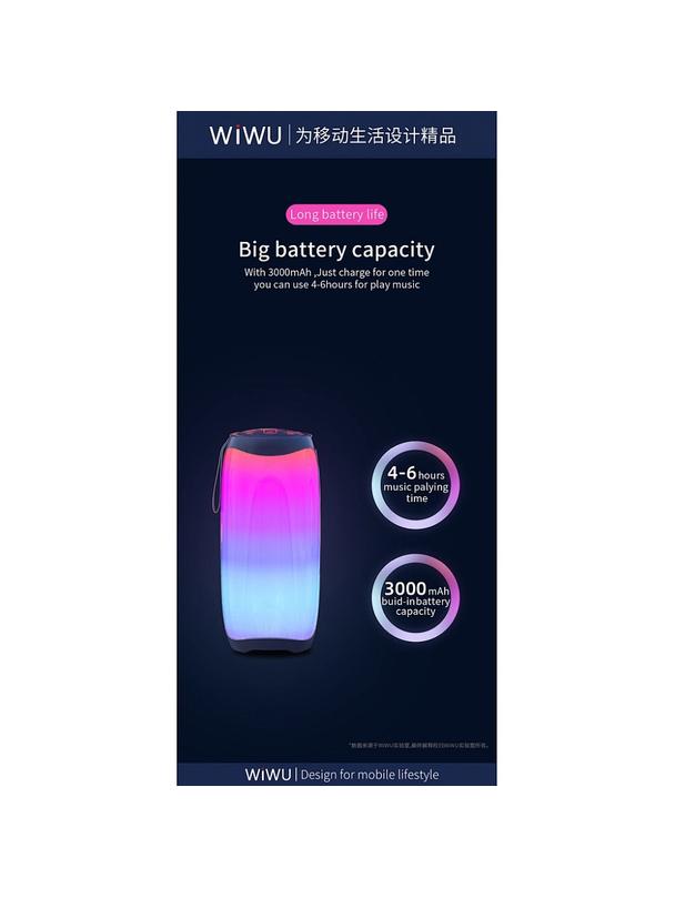 WiWU - Głośnik bezprzewodowy Thunder P40 LED 10W Light