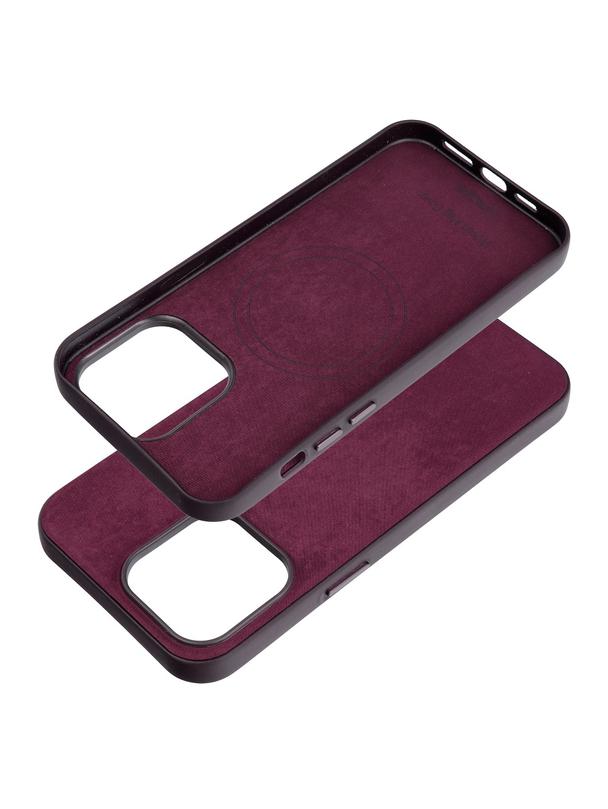 Futerał WOVEN MAG COVER kompatybilny z MagSafe do IPHONE 14 Pro Max burgundowy