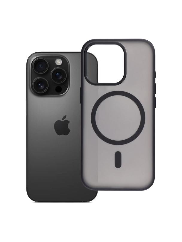 Futerał do iPhone 16 PRO Flexline Mag Cover zgodny z MagSafe czarny