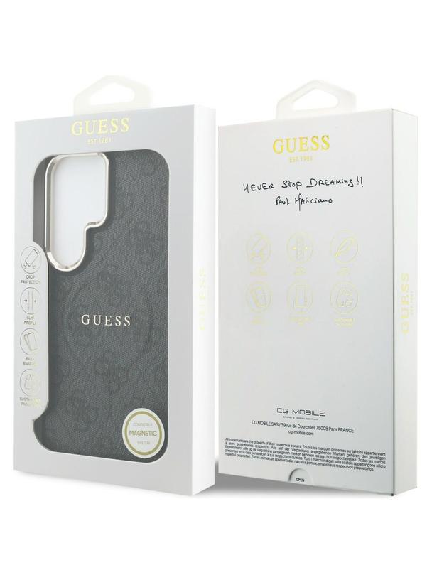 GUESS futerał do SAMSUNG S26 Ultra GUHMS26LP4MSEGCK (4G Embossed Ring MagSafe) czarny