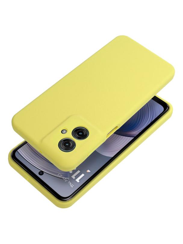 Futerał SILICONE 2mm do MOTOROLA G55 5G żółty