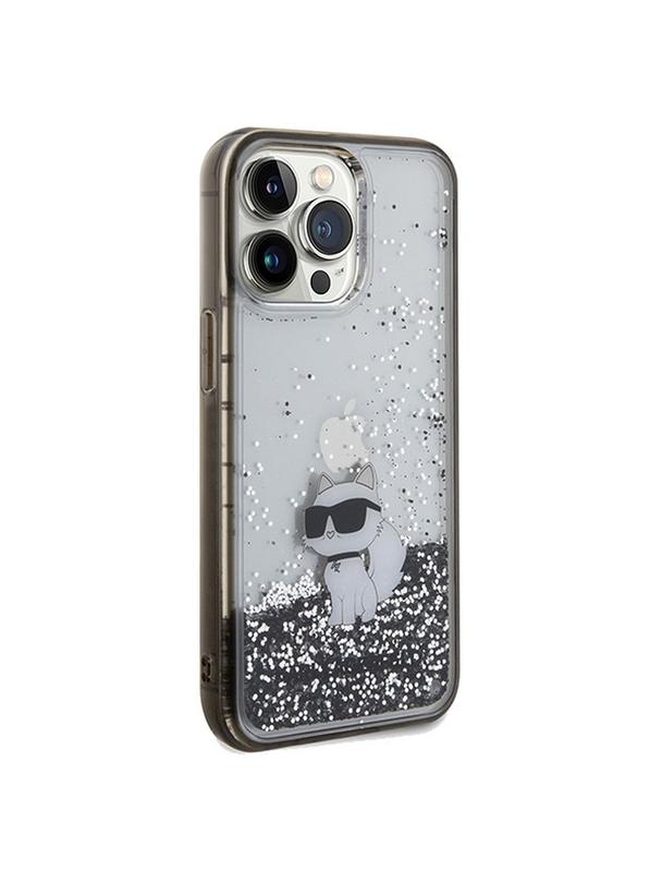 KARL LAGERFELD futerał do IPHONE 13 Pro KLHCP13LLKCNSK (Liquid Glitter C) transparentny