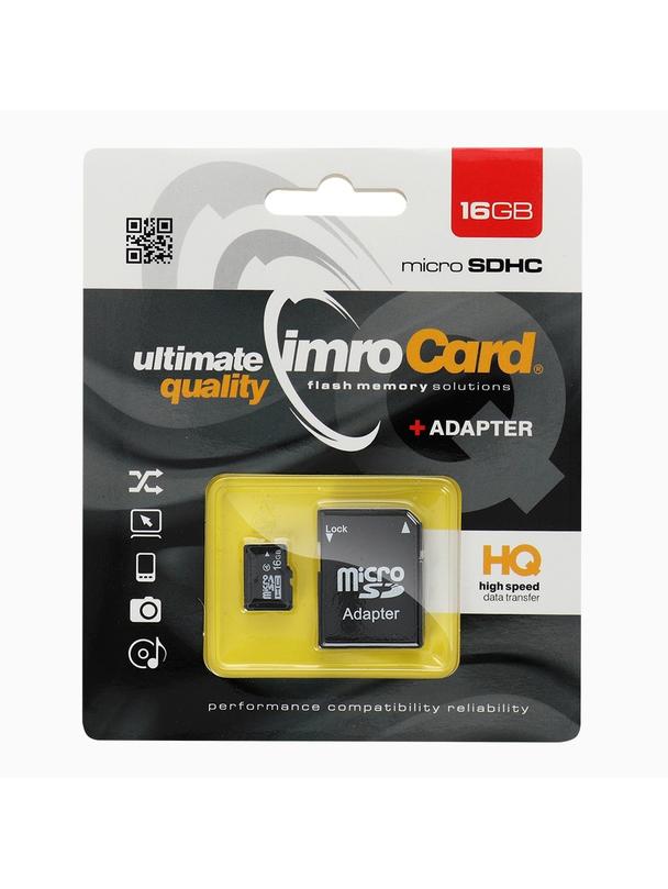 IMRO karta pamięci microSD 16GB z adapterem SD