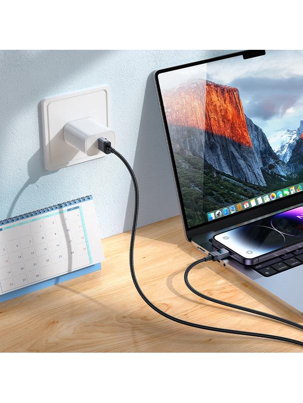 Kabel USB A do Lightning Hoco 2,4A z wyświetlaczem 1 m X118 czarny