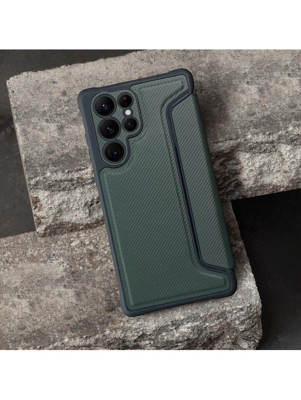 Kabura RAZOR Book do SAMSUNG S23 FE ciemnozielony