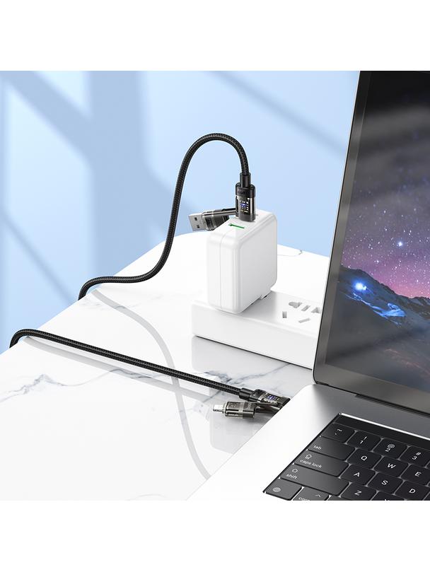 Kabel 4w1 USB A/C do USB C/Lightning Hoco 240W 1,2 m U151 czarny