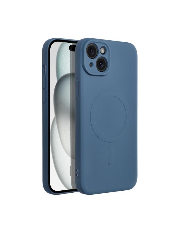 Futerał SILICONE MAG COVER kompatybilny z MagSafe do IPHONE 15 Plus niebieski