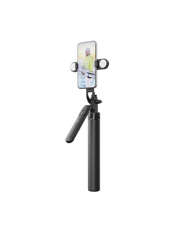 WiWU - Selfie stick Wi-SE012 z funcją tripoda i podwójną, wbudowaną lampą LED