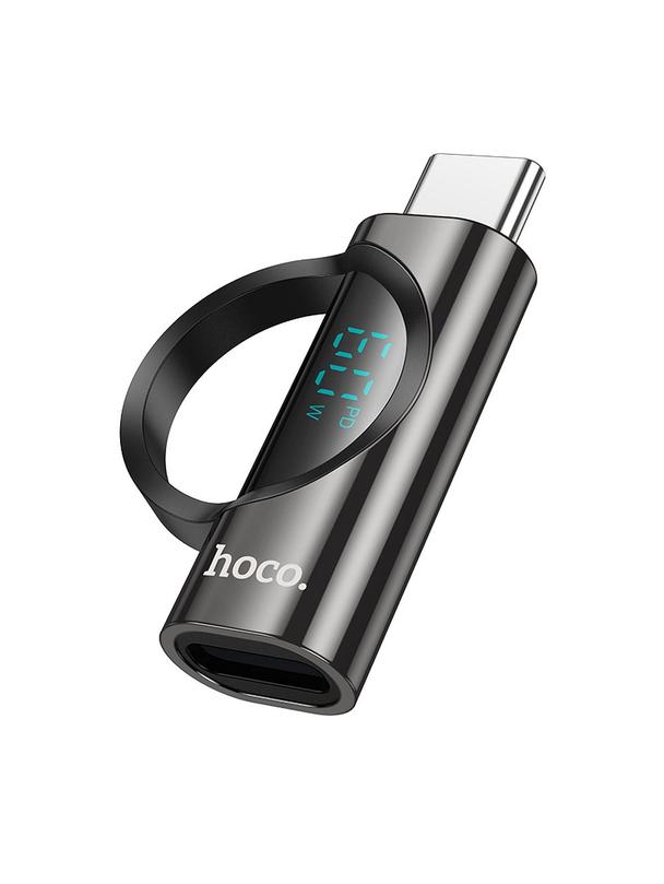 Adapter USB C do Lightning Hoco 3A 60W z wyświetlaczem UA32A czarny