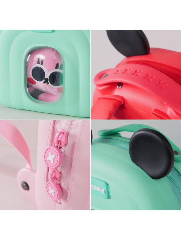 PICOCICI Mały plecak z uszkamni k52 czerwony