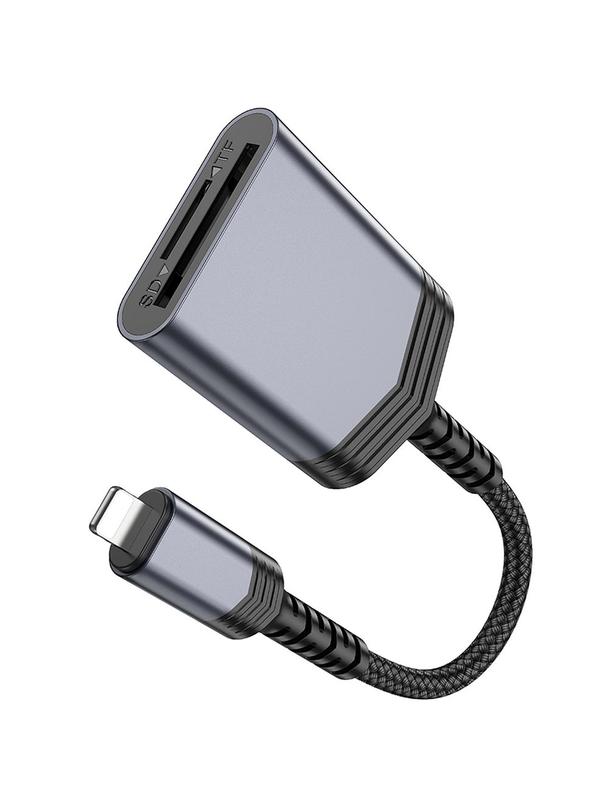 Czytnik kart SD / TF Hoco Lightning UA25 szary