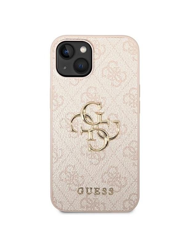 GUESS futerał do IPHONE 13 / 14 / 15 GUHCP14S4GMGPI (4G Big Metal Logo) różowy