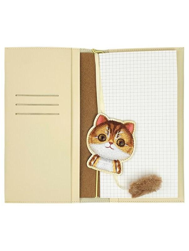 NIMMY zestaw 2w1 notatnik + długopis BIG EYED PET 2.0 Cat khaki