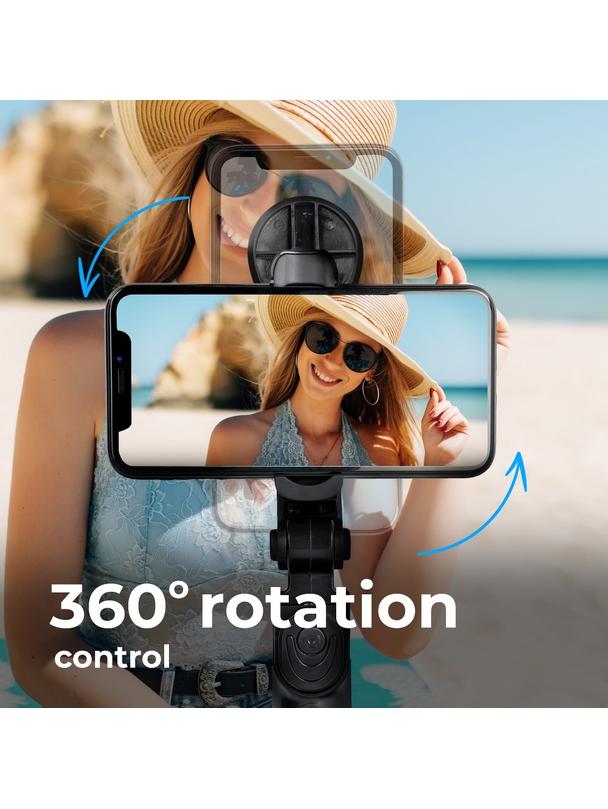 Uchwyt selfie z pilotem bezprzewodowym tripod z lusterkiem SSTR-11 czarny