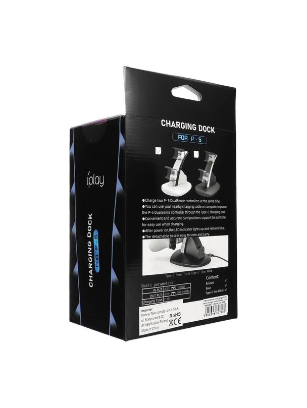 Podwójna stacja ładująca do padów PS5 HBP-253 biała