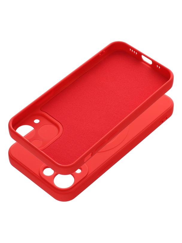 Futerał SILICONE MAG COVER kompatybilny z MagSafe do IPHONE 13 Mini czerwony