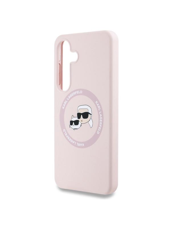 KARL LAGERFELD futerał do SAMSUNG S25 Plus KLHMS25MSKCHTCP (Magnetic Silicone Double Heads) różowy