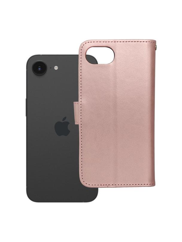 Kabura MEZZO Book do IPHONE 16e (SE 4 2025) teddy bear złoty róż