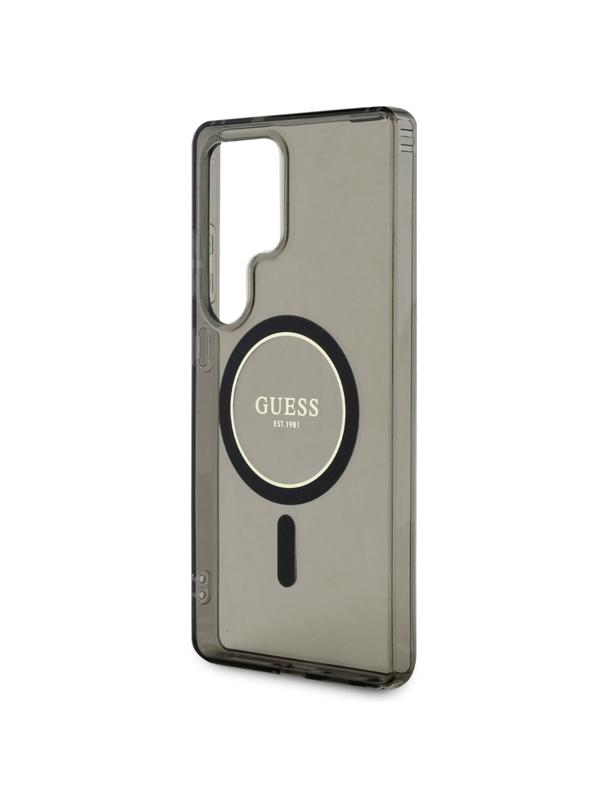GUESS futerał do SAMSUNG S25 Ultra GUHMS25LHFGEREK (Magnetic IML Glitter Circle) czarny