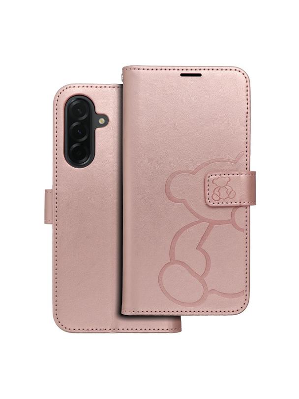 Kabura MEZZO Book do SAMSUNG A36 5G teddy bear złoty róż