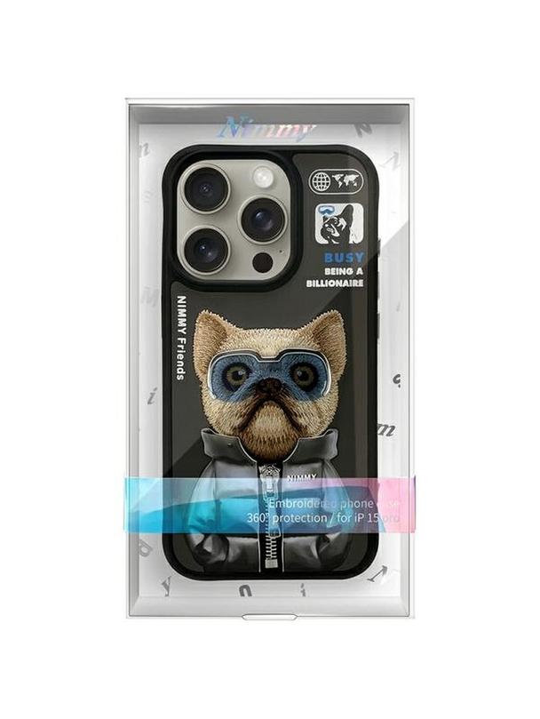 NIMMY futerał COOL&CUTE 2.0 Dog do IPHONE 15 Pro czarny