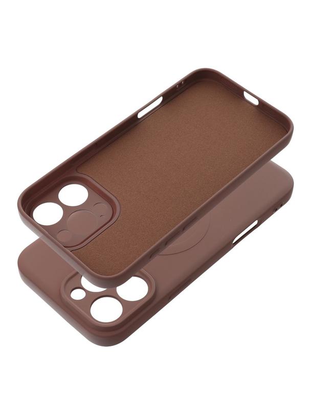 Futerał SILICONE MAG COVER kompatybilny z MagSafe do IPHONE 16 Pro Max brązowy