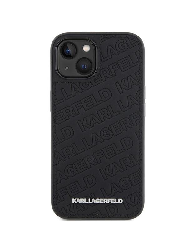KARL LAGERFELD futerał do IPHONE 15 Plus KLHCP15MPQKPMK (Quilted Pattern) czarny