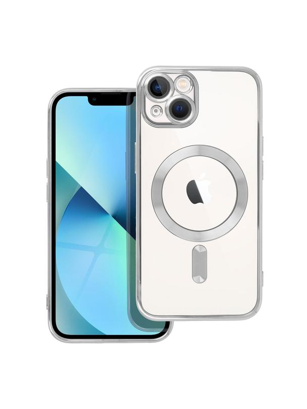 Futerał ELECTRO MAG COVER kompatybilny z MagSafe do IPHONE 13 srebrny